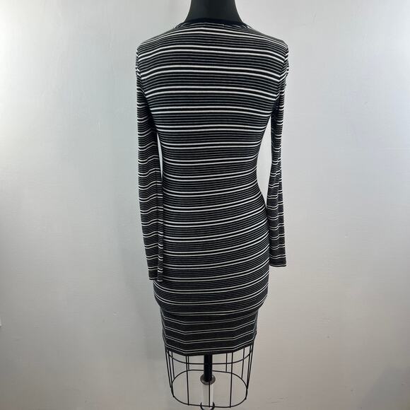 ATM Anthony Thomas Melillo Black White Dress Striped Crew Neck Pullover Size XS - Picture 8 of 10